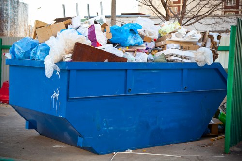 Recycled construction materials in a facility