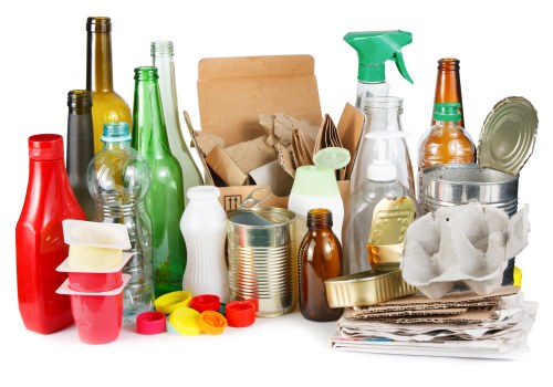 Professional waste removal team handling residential trash