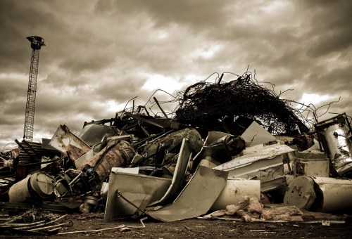 Various types of business waste materials