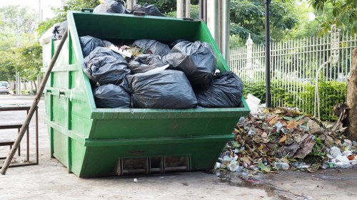 Recyclable materials sorted for waste removal in Downham